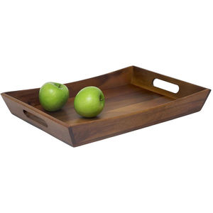 Plateau de service artisanal en bois d'acacia durable avec poignée pour la cuisine, les hôtels, les restaurants, à prix d'usine pour les achats en gros - Product Image 1