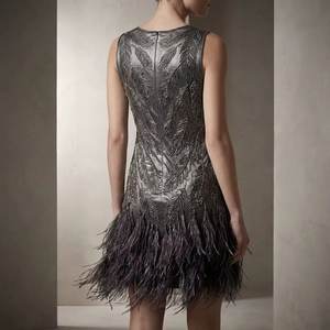 Vestido de cóctel con cuentas brillantes, vestido corto de fiesta, vestido de noche mini de lujo con lentejuelas, ropa formal elegante, proveedor mayorista - Product Image 2