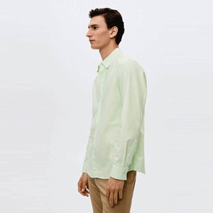เสื้อเชิ้ตผู้ชายแบบเรียบๆ สั่งทำได้ ขายส่ง เสื้อลำลองปักลายดอกไม้ แขนยาว คุณภาพสูง - Product Image 3