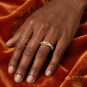 แหวนแต่งงานทองคำแท้ 14K แบบถัก |   แหวนเพชรโรแมนติกอินฟินิตี้ |    แหวนมอสซาไนต์สำหรับวันครบรอบ |   แหวนสัญญาแบบซ้อนได้ - Product Image 3