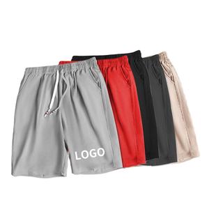 กางเกงขาสั้นผ้าฟลีซเทอร์รี่สำหรับผู้ชายกางเกงขาสั้นผ้าคอตตอนฟิตเนสพิมพ์ลายสำหรับออกกำลังกายในฤดูร้อน - Product Image 1