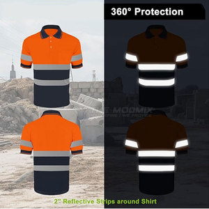 MODMIX Polo de travail haute visibilité pour homme, en polyester respirant, séchage rapide, coupe professionnelle confortable, Needle - Product Image 3