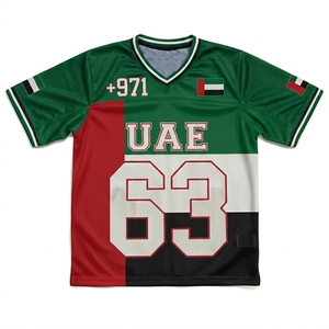 เสื้อฟุตบอล UAE แบบยูนิเซ็กซ์ คอวี แขนสั้น ระบายอากาศได้ดี ซับเหงื่อ ผลิตจากโพลีเอสเตอร์ 100% เหมาะสำหรับทุกฤดูกาล - Product Image 3