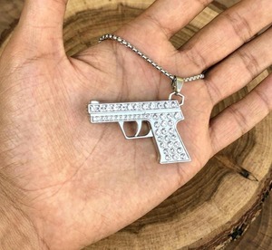 Wholesale Supply 925 <b>Silver</b> Moissanite Charm <b>Pendant</b> Necklace Hip Hop Jewelry <b>for</b> <b>Men</b> Women Iced Out Bling Streetwear Gift - Product Image 5