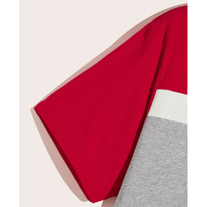 T-shirt décontracté d'été surdimensionné en coton tissé uni pour homme, épaules tombantes, 100 % coton biologique écologique 220g - Product Image 4