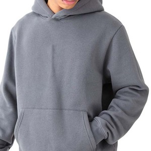 Survêtement gris à capuche pour homme, coupe droite, couleur unie, décontracté, avec poches latérales, idéal pour l'automne, 100 % coton, poids moyen - Product Image 5