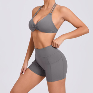Conjuntos Deportivos Personalizables para Mujer, Conjunto de Shorts de Yoga Blancos, Conjunto de Yoga de 2 Piezas, Conjunto Deportivo para Entrenamiento Físico - Product Image 5