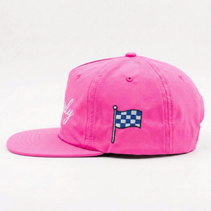 Custom Embroidery Logo 5 Panel <b>Flat</b> Brim Waterproof Fabric Unstructured Snapback <b>Cap</b> And Hat Outdoor Wear For <b>Man</b> Woman Factory - Product Image 3