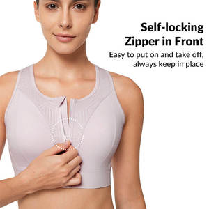 Women's Yoga Breathable Plus Size Sports Bra Adjustable Straps High Support Spandex/Polyester Customizable Front - Product Image 4