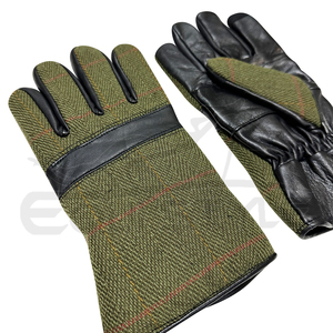 Guantes de Piel de Oveja Auténtica con Tela Tweed, para Invierno, Casuales, Largos hasta la Muñeca, con Pantalla Táctil, Ecológicos, Unisex, a la Moda - Product Image 3