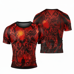New Arrival Cheap Price High Quality <b>Compression</b> Rash Guard <b>Shirt</b> Short Sleeve UV Protection Sports Fitness MMA BJJ Fighting Top - Product Image 2