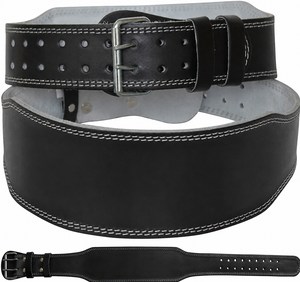 Ceinture de musculation en cuir de vachette avec boucle en acier à double ardillon, support lombaire rembourré pour squats, soulevés de terre, powerlifting, hommes, femmes, salle de sport - Product Image 1