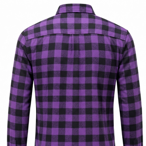 Camisa de Franela 100% Algodón para Hombre, Estilo Clásico a Cuadros, Botones de Cuerno, Transpirable, Ecológica, de Secado Rápido, Manga Larga, Estilo Casual Urbano - Product Image 4
