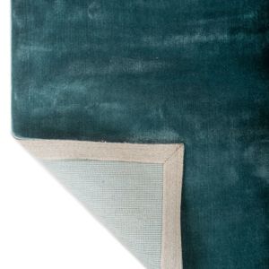 Hand Tufted Loomed Turquoise Solid Viscose Silk <b>Thick</b> Plush Cut Pile Rug High Quality Modern Style Color Washable Non-Slip PET - Product Image 2