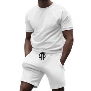 Friends Apparel Mens Everyday T-Shirt Set USA Urban Style Solid Tee Shorts Outfit Casual Fashion Summer Comfort Wear 100% Cotton - Product Image 3