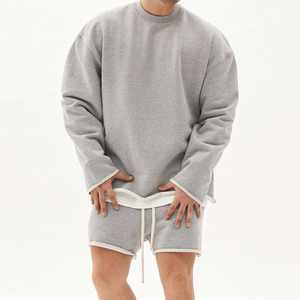 Sudadera Deportiva Unisex de Ocio para Correr, Bordada, de Forro Polar Sólido, de Manga Larga, Cuello Redondo, Informal, de Algodón - Product Image 1