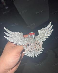 Colgante de águila con incrustaciones de circonitas - Colgante de hip-hop personalizado para hombre |   Joyería con Incrustaciones de Diamantes Moissanite VVS1 | - Product Image 5
