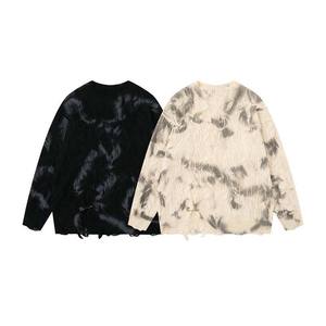 Customizable Tie-Dye Long Sleeve <b>Jumper</b> Anti-Wrinkle Casual <b>Pullover</b> for Winter Breathable Knit Sweater Front Logo - Product Image 2