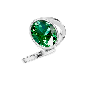 แหวนหมั้นเพชรพลอยสังเคราะห์ทรงมรกต 1 กะรัต ดีไซน์หรูหรา ตัวเรือนเงินแท้ 925 สีขาวล้วน แบบคลาสสิก พร้อมใบรับรอง IGI - Product Image 3