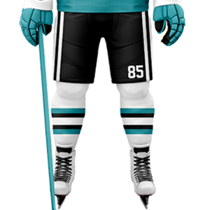 Equipación de Hockey sobre Hielo Premium Totalmente Sublimada – Jersey Teal Transpirable con Número de Jugador Personalizado 85, Casco y Guantes de Protección - Product Image 6