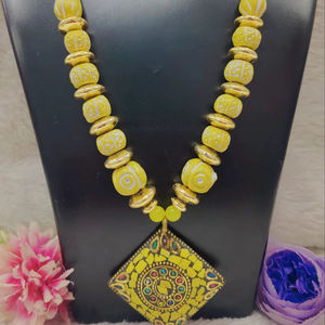 Modern Fashionable Top Trending Turquoise Resin <b>Bead</b> <b>Necklace</b> with Resin Pendant for Wedding & Gift Resin Jewelry - Product Image 6