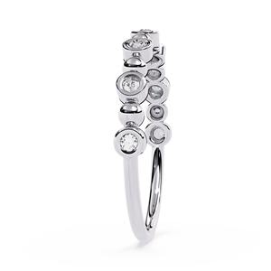 Bijoux Loista avec bague en diamant cultivé en laboratoire certifié IGI, plaquée rhodium, bague de mariage, bijoux en or 18 carats, bijoux en diamant faits à la main - Product Image 3