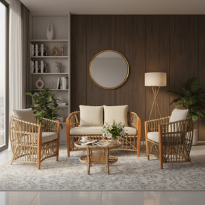 Modern Natural Rattan Eco-Friendly Waterproof Cushion Accent <b>Dining</b> Chair Handcrafted Minimalist Wicker <b>Armchair</b> Luxury Hotel - Product Image 1