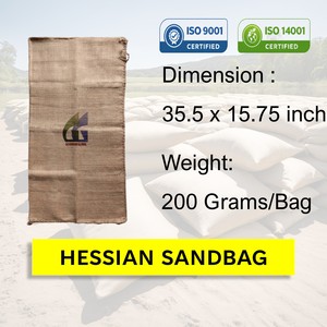 35.5x15.75-inch 230g jute sandbags 32cm tie <b>string</b> 100% biodegradable burlap flood control <b>bag</b> Wholesale Goodman Global Banglade - Product Image 2