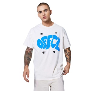 Vêtements urbains 100% coton pour t-shirt, impression de logo 3D personnalisée, streetwear unisexe, coupe régulière, poids lourd, style urbain, 240g - Product Image 6