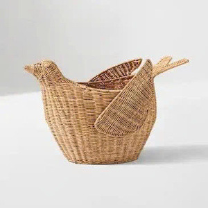 Cesta de Almacenamiento de Cocina de Ratán Hecha a Mano, Ecológica y Creativa, Diseño Bohemio, Cesta Colgante de Pared, Personalizada de Vietnam - Product Image 1