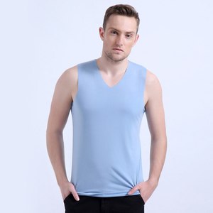 เสื้อกล้ามกีฬาผู้ชายสีพื้นสไตล์วินเทจขายส่ง ผ้าถัก 95% โพลีเอสเตอร์ 5% สแปนเด็กซ์ แห้งเร็ว ระบายอากาศได้ดี ทรงเข้ารูป - Product Image 5