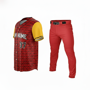 Tenues d'équipe de baseball personnalisées unisexe 2026 – Ensemble maillot et pantalon de baseball imprimé de haute qualité en polyester à séchage rapide – Vente en gros - Product Image 2