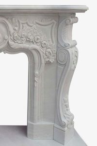 Cheminée en marbre blanc sculptée à la main de luxe avec taille personnalisée et installation autoportante pour les intérieurs modernes - Product Image 2