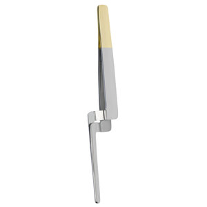 Pince à prélèvement dentaire, rainurée, 155 mm, avec poignée dorée, bras à levier réciproque et pointes droites rainurées - Product Image 4