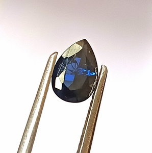 Saphir bleu australien naturel de 0,90 carat, taille poire facettée, non chauffé, non traité, translucide, qualité supérieure, pierre précieuse - Product Image 5