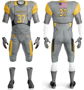 เสื้อฟุตบอลอเมริกันแบบสั่งทำพิเศษ ผ้าซับลิเมชั่น ทัคเคิลทวิลล์ด้านหน้า ระบายอากาศได้ดี ป้องกันแบคทีเรีย คอวีแบบสั้น มีจำหน่ายแล้ว - Product Image 1