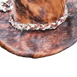 Sombrero de Vaquero de Cuero con Pelaje, Hecho a Mano, de Cuero Genuino, Impermeable, Transpirable, Ajustable, de Ala Ancha, Unisex, para Exteriores, Casual, para las Cuatro Estaciones - Product Image 6