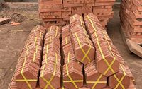 Tuiles hexagonales en terre cuite rouge 20 mm, style traditionnel, mat, personnalisable, légères, isolation thermique, absorption d'eau 6-12%