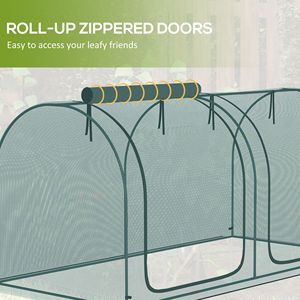 Rete da Giardino 8FT X 4FT con Due Porte con Cerniera, Tenda di Protezione per Piante con Borsa per il Trasporto e 4 Picchetti per Giardino e Prato - Product Image 6