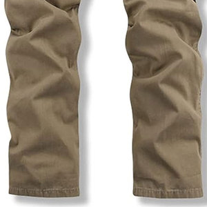 Pantalon cargo homme de haute qualité en toile de coton, idéal pour l'extérieur, formel, long, avec taille élastique et cordon de serrage, respirant et imperméable - Product Image 4