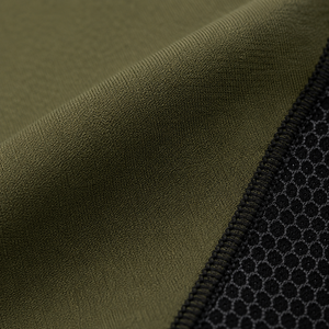 Warpro Men's Olive Green <b>Compression</b> Rash Guard Short Sleeve Quick Dry Workout <b>Shirt</b> with Mesh Panels and Logo Front - Product Image 6