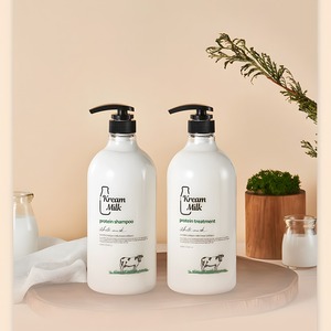 Mascarilla reparadora para el cabello, crema coreana K-Beauty con tratamiento de proteína de leche, aroma a almizcle blanco, hecho en Corea, 1.1L, de cabra - Product Image 4