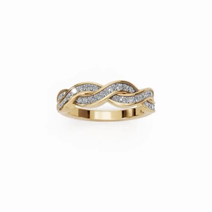 Moissanite <b>Statement</b> <b>Ring</b> in Silver Luxury Men's Fine Jewelry with Bold Interlocking Woven Bands and Channel Setting - Product Image 2