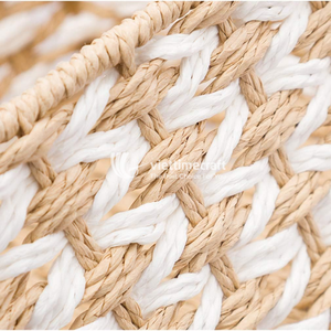 Panier de rangement en corde de papier, ensemble de bacs gigognes tressés faits main bicolores, organisateur artisanal pour cosmétiques, bureau et décoration intérieure - Product Image 2