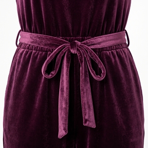 Combinaison en velours d'hiver pour femmes, tenue décontractée luxueuse en une seule pièce, OEM ODM, vente en gros, logo personnalisé, faible MOQ - Product Image 6