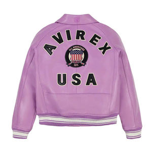 Veste bomber en cuir véritable pour homme Avirex, hiver, haute qualité, coupe-vent et respirante, grandes tailles, plusieurs couleurs, vestes Avirex - Product Image 3