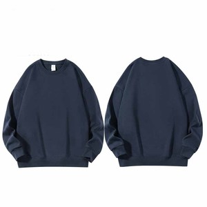 เสื้อสเวตเชิ้ตคอกลมโอเวอร์ไซส์ ยูนิเซ็กส์ สีพื้น ผ้าถัก คอตตอน สวมใส่สบายๆ สำหรับฤดูใบไม้ร่วง - Product Image 3