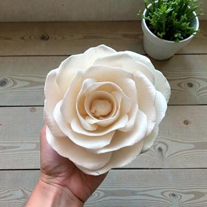 Flores de Madera Sola VADEE VDXXX-037, Hechas a Mano, Rosa Nana, Flores de Madera Sola de 8-8.5 CM, Varilla de Fibra Vegetal de Sesbania, Aromaterapia - Product Image 2