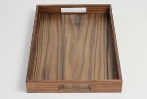 Walnut Wood Foldable Ottoman <b>Tray</b> <b>with</b> <b>Handles</b> Modern Living Room Decor <b>Tray</b> - Product Image 1