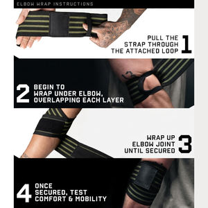 Bandes de compression pour coudes en néoprène, durables, respirantes et élastiques, pour la musculation, la gym et le cross-training - Product Image 4